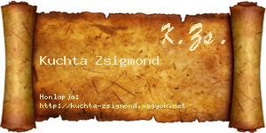 Kuchta Zsigmond névjegykártya