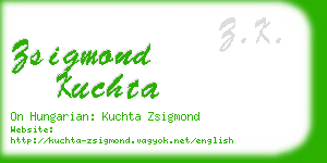 zsigmond kuchta business card